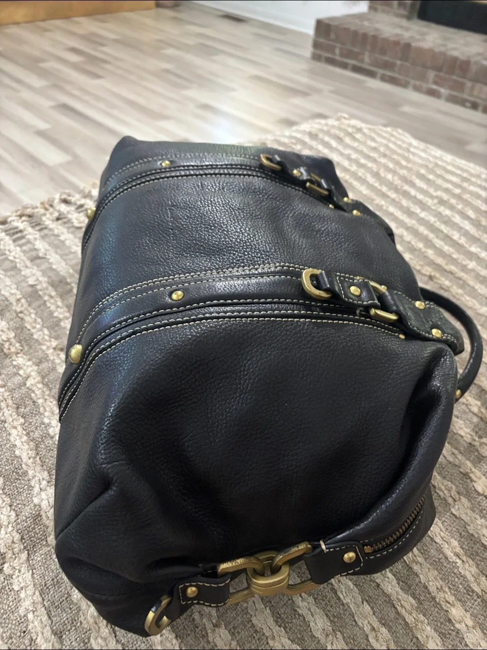 Kennedy Cole Black Leather Hobo Large Handbag